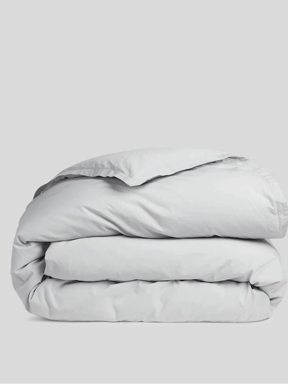 Parachute Percale Duvet Cover in Light Grey